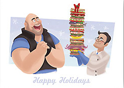 holiday card of heavy and medic.