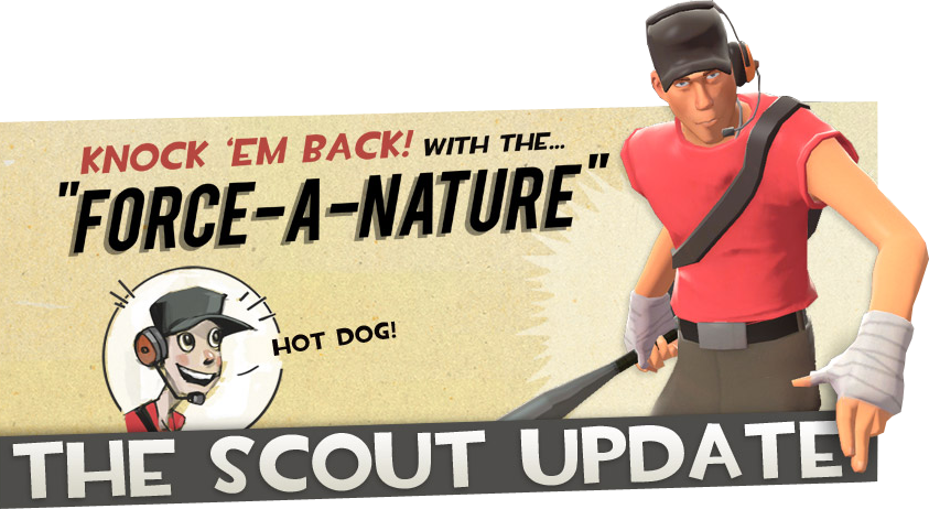 Tf2 banner. Tf2 Scout update. Баннер тф2. Tf2 title Card.