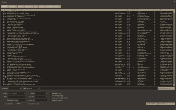 Server Browser - Official TF2 Wiki | Official Team Fortress Wiki