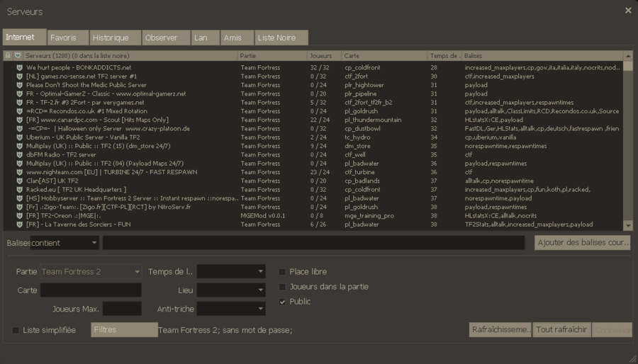 Navigateur de serveurs Official TF2 Wiki Official Team Fortress Wiki