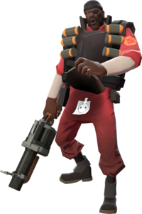 Demoman taunt with the grenade launcher equipped