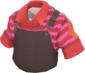 Painted Cool Warm Sweater FF69B4 Under Overalls.png