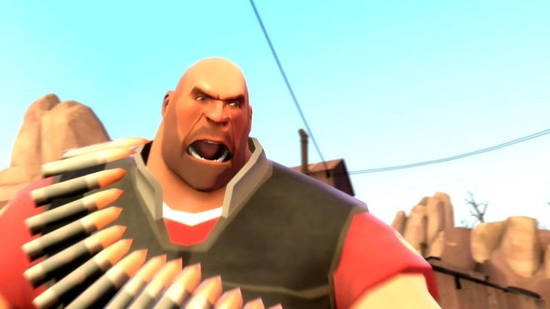 An example of facial expression present in the Meet the Heavy video