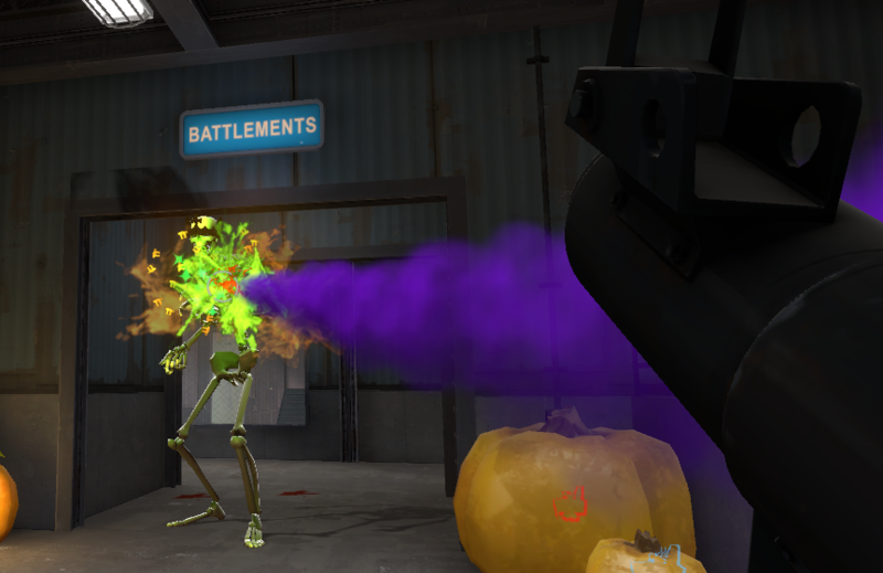 Texture Pumpkin Bomb themed payload explosion